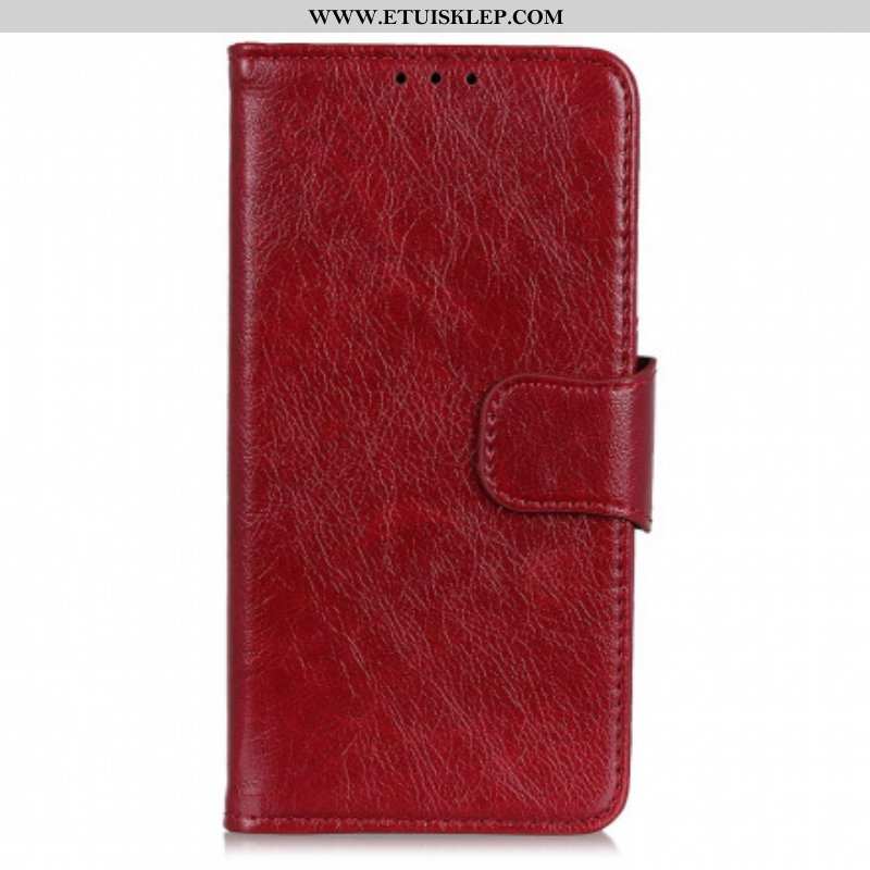 Etui Folio do Oppo A54 5G / A74 5G Dwoina Skóry Nappa